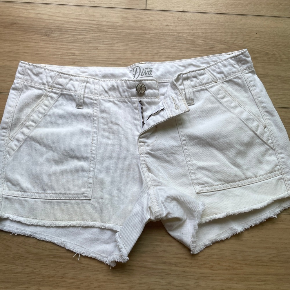 Lot of 5 Old Navy and Gap Denim Shorts and Mini Skirt Size 6 Medium Light White - Picture 13 of 16